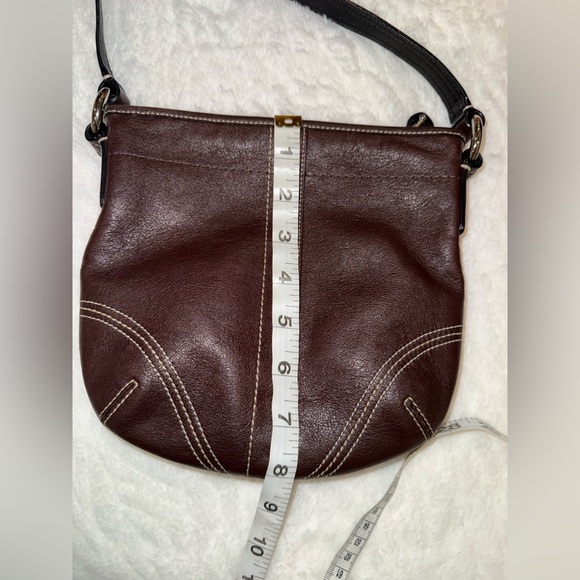 Coach Dark Brown Leather Crossbody Bag - Picture 10 of 10
